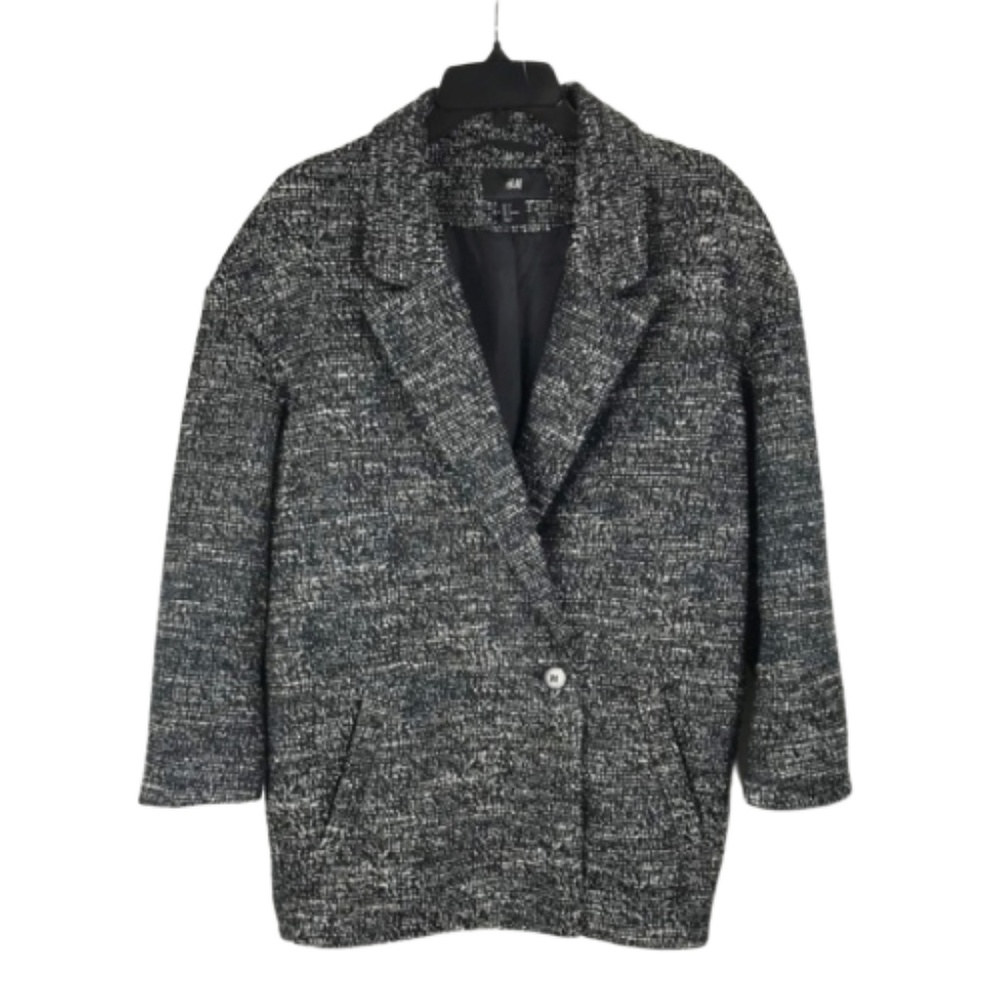 H&M Speckled Tweed Coat